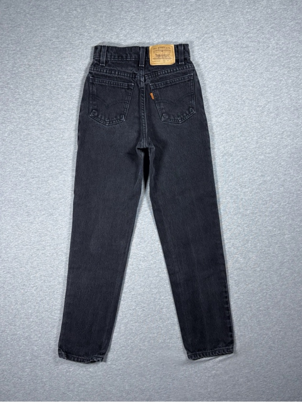 Vintage Kids Boys Levi's Jeans Black Orange Tab Size 12 Slim Youth 90s USA Made